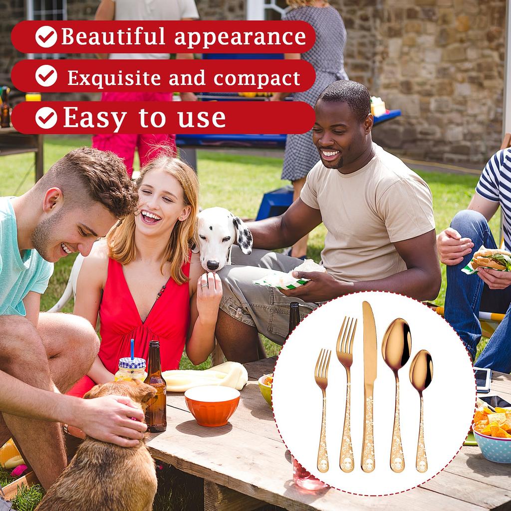Halloween Theme Western Cutlery Set – Carved Knife Fork Spoon Combo For Party, Home Or Restaurant Table Decoration
