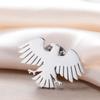 Teamer Syrian Eagle Pin Stainless Steel Brooch For Women Men Fashion Animal Jewelry Gift Suit Clothing Accessories 2026 New