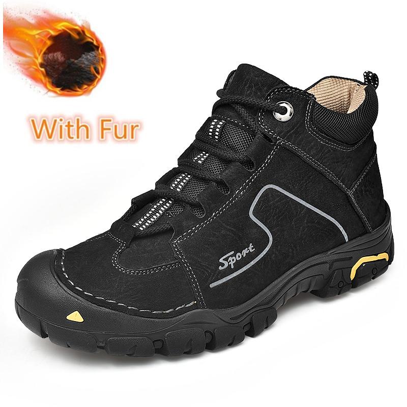 Fashion Stylish Mens High Top Casual Shoes 2025 New Motorcycle Boots Simple Leather Male Ankle Boots Botas Non-Slip Lace-Up Punk Boots