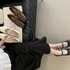 2025 Spring and Autumn New Fashion Versatile French Flat Bottom Commuter Shallow Mouth Single Shoes Women's Shoes Small Fragrant Fang Head