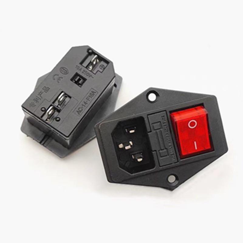 AC-304 Integrated Snap-In C13 Power Socket with Switch and Screw Hole Fixing