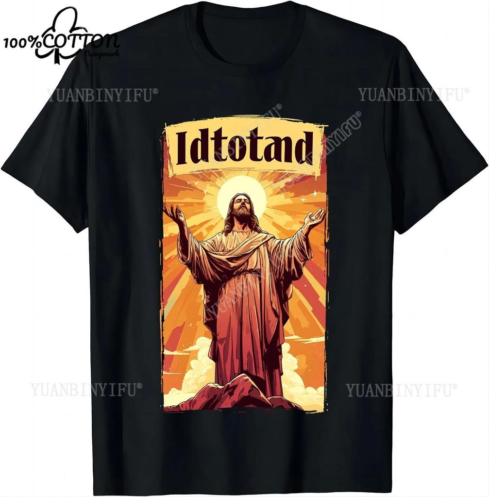 Jezus Cię wspiera Vintage top Harajuku Casual Unisex T-shirty Bawełna Streetwear Krótki rękaw Okrągły dekolt Moda uliczna