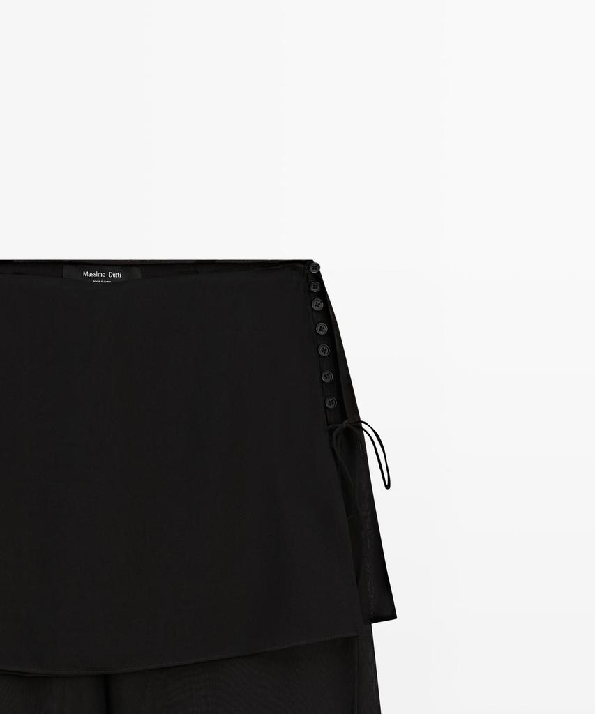 Masimodutti Fluid Contrast Silk Pants