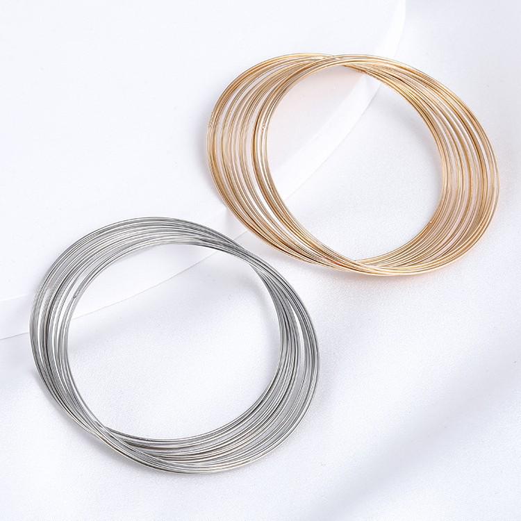 Copper-Plated 14K Gold Steel Wire Bracelet Ring - DIY Jewelry Accessory