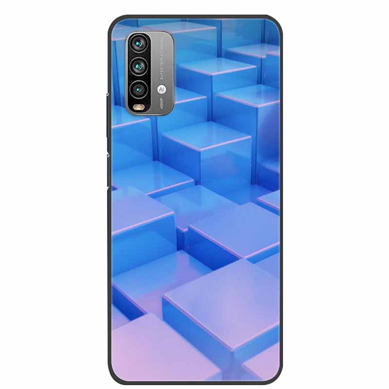 

For Xiaomi Redmi 9T Back Cover Cool New Fashion Geometric Phone Funda Soft Silicone Case For Xiaomi Redmi9 T Case Redmi9T Coque Redmi 9T