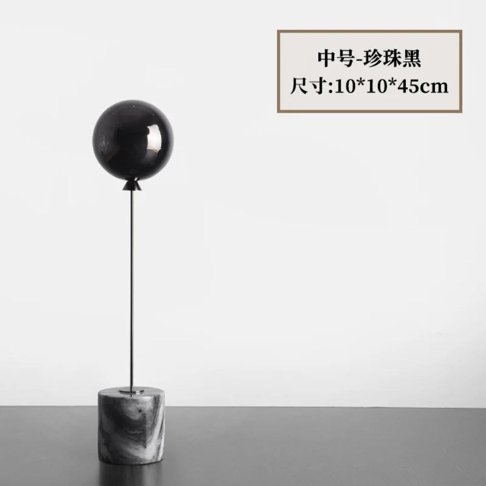 Balloon Sculpture Natural Marble Base Metal Ornaments Living Room Statue Home Accessories Ornaments Crafts Ornaments Small Model
