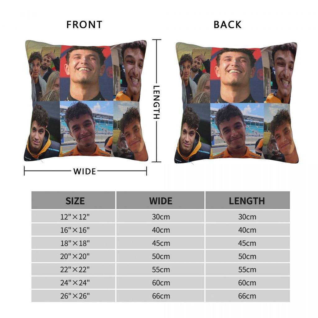 Lando Norris Square Pillowcase Cushion Cover Pillow Case Throw Pillow Cover For Home Sofa Living Room