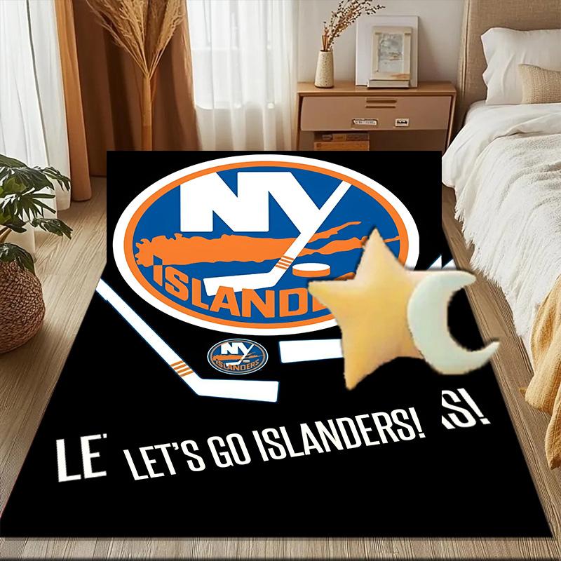 Islanders Hockey Pride Floor Mat for Living Room, Game Rooms, Office, Bedroom, Office Floor Mat Playful Design, Christmas fan gifts
