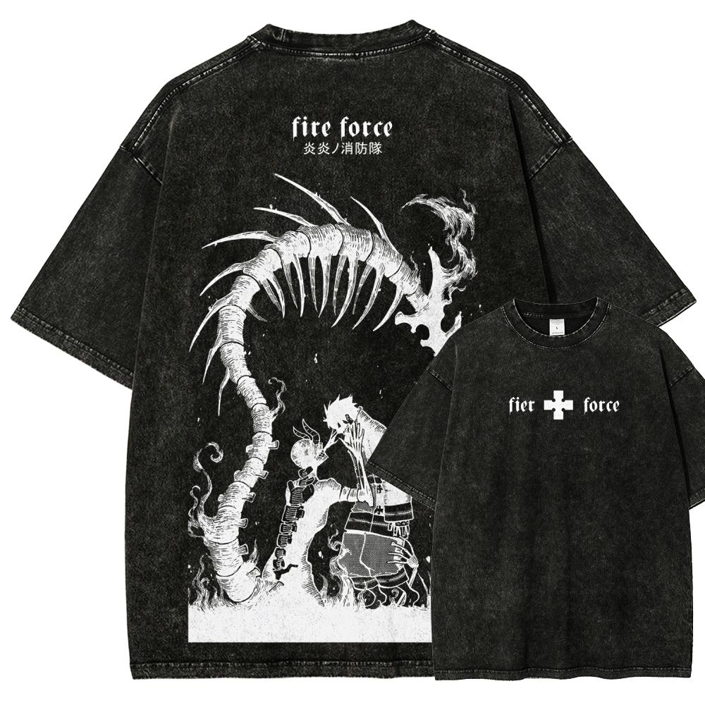 Anime The Seven Deadly Sins Meliodas Print Washed Tshirt Men Manga Vintage Tshirts Highend Luxury soft high quality Unisex tee S