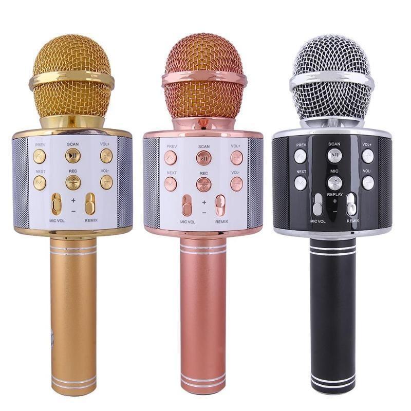 Microphone Wireless Bluetooth Handheld Ktv Mini Portable Speaker Player Usb