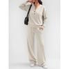 IHUASU Women's Fashion Casual Long Sleeve V Neck Pants Suits