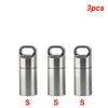 S M L Pill Storage Box Metal Phial Pill Case Portable For Firstaid Camping Pendant Medicine Boxes Waterproof Stainless Steel