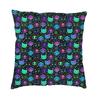 M Witch In Black Square Pillowcover Home Decor Occult Witchy Magic Cushions Throw Pillow For Car Double-Sided Printing