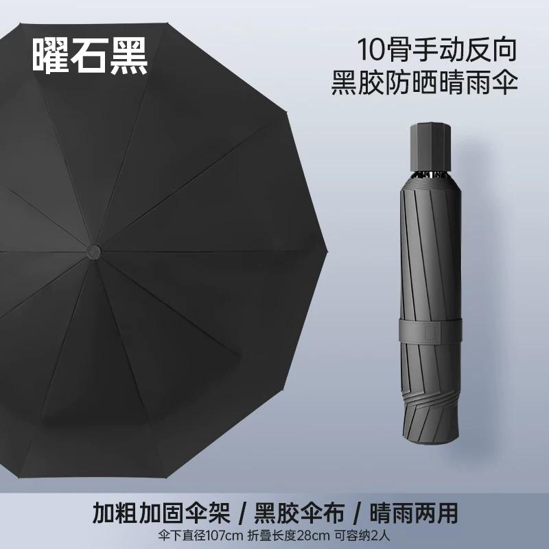 Oversized Umbrella Extra Large Thickened Reinforced Men Strong Wind-Resistant Sun Umbrella for Female Students