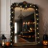 Decorative Vines for Mantelpiece Halloween Lighted Creepy Vine Garland with LED Lights, Black Faux Twig Mantle Artificial Branches Home Decor