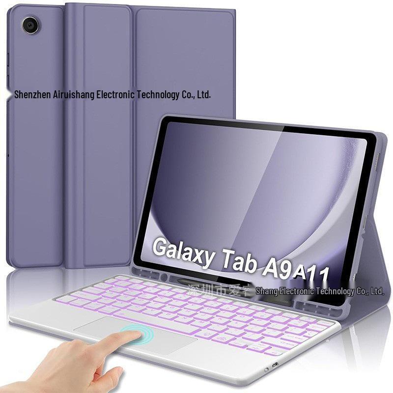 Samsung Tab A11 Touch Backlit A9 Bluetooth Keyboard Protective Case with Pen Slot - X133/X135
