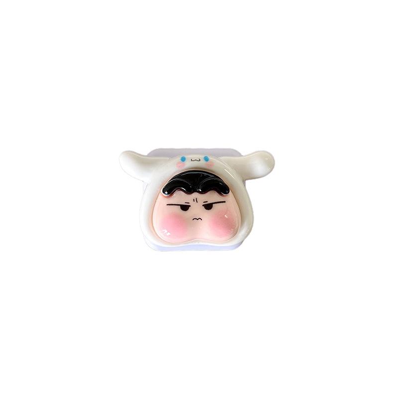 Cartoon Puppy Cute Style Mobile Phone Airbag Holder Little Boy Xiaoxin Back Sticker Desktop Stand Retractable Female