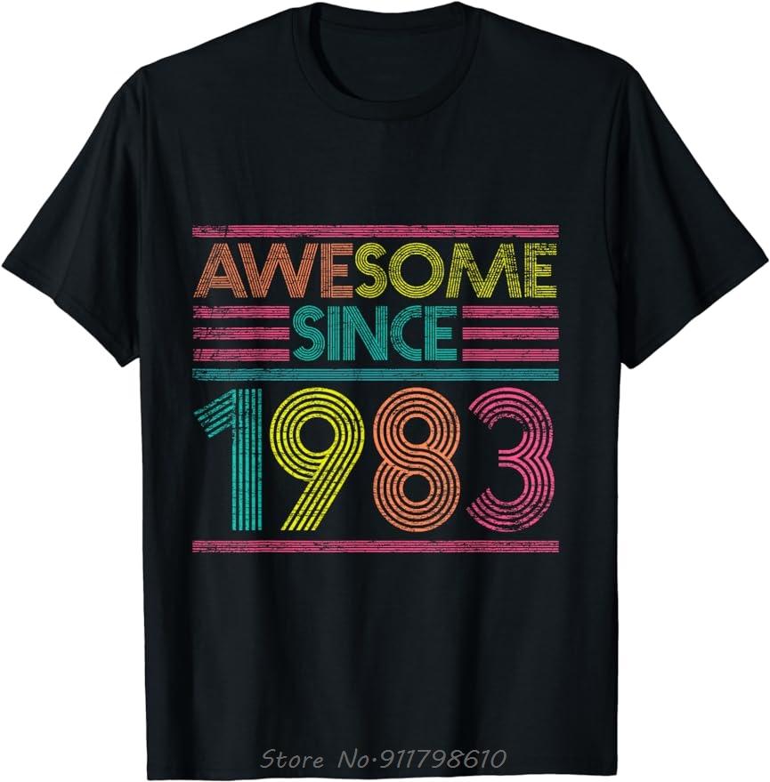 Retro Streetwear Birthday T-Shirt Unisex Born In 1983 Style Graphic T Shirt Birthday Gifts TShirt Streetwear Unisex Clothing