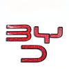 For BYD Shark 6 Accessories Black Car Label Sticker Car Front Logo Frame Head Bumper Decor 3D Sticker Cover