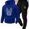 Men's Hooded Sweatshirt Set, Designed for Comfort. This Fitted Sportswear Is Suitable for Family Leisure.