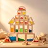 22 Pieces DiscoveryBased Sensory Blocks Colorful Inset Panels, Wooden with Viewing