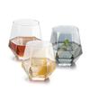 2pcs/1pcs Hexagonal Glass Gift for Friend 320ml Colorful Transparent Drinkware Whiskey Wine Cups Household Juice Cup Water Cups