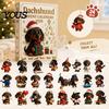 Decorazione per Albero Cucciolo Carino 2026 Calendario dell'Avvento Bassotto con 24 Decorazioni Acriliche 2D Uniche, Decorazione Festiva da Appendere per Natale Scatola Conto alla Rovescia