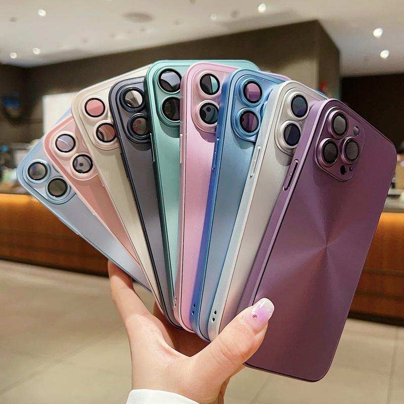 

Чехол для телефона с узором Laser Aurora CD для iPhone 14 13 12 Pro Max 11, роскошный противоударный сплошной цвет, задняя крышка с пленкой для объектива
