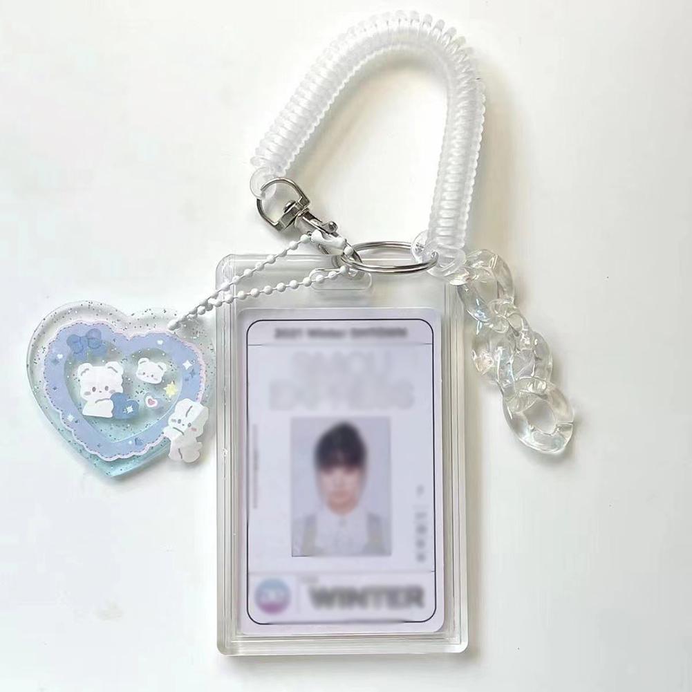 Kawaii Acrilico Trasparente 3 Pollici Kpop Photocard Proteggi Foto Porta Carte Idol Maniche per Foto Cancelleria