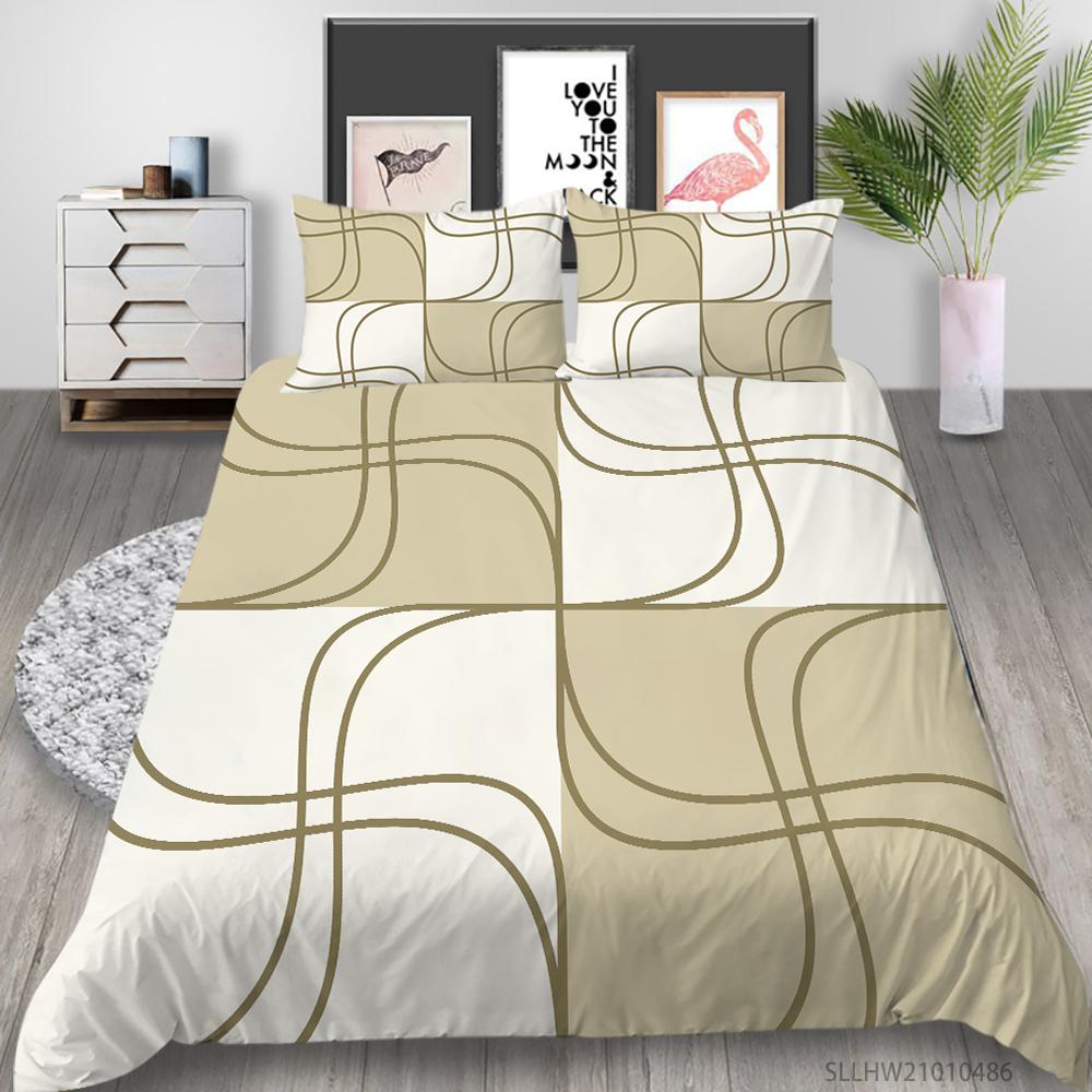 3D Bedding Set Microfiber Fabric Quilt Cover and Pillowcase 2 or 3 Pieces of Graphic Printing Full-size Washable and Comfortable Bedding