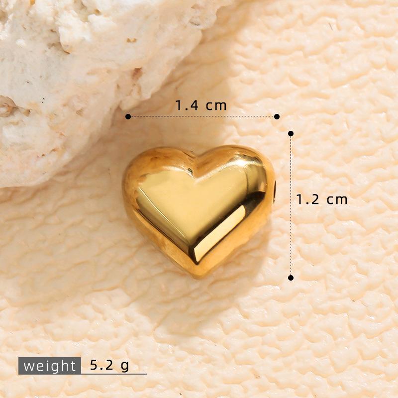 European and American Heart-Shaped Stainless Steel Minimalist DIY Jewelry Accessories