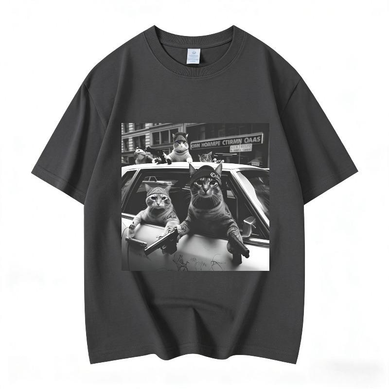 Streetwear Funny TShirts for Mens Fashion Vintage Short Sleeve High Quality Cotton 100 Oversized Casual Breathable Tshirts