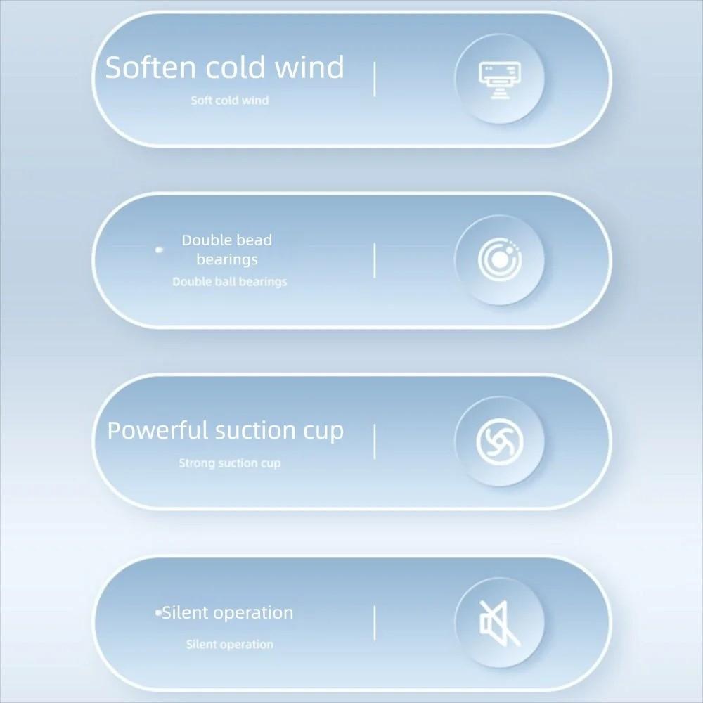 3Pcs Windmill Shaped Wind Deflector Suction Cup Mounted Wind Shield  Air Conditioner