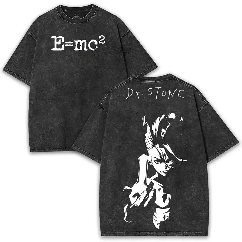 

Mens New Summer Cotton Washed T Shirt Featuring The Ishigami Senku Character Design From The Anime Series By Dr Shinji S