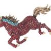 Inlaid Enamel Horse Brooch For Women And Men'S Trend Alloy Hard Animal Brooch For Casual Office Jewelry Gifts
