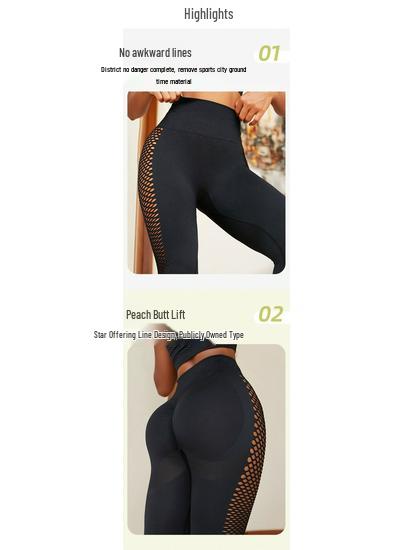 Pantaloni da Yoga Senza Cuciture a Vita Alta Asciugatura Rapida Solleva Glutei