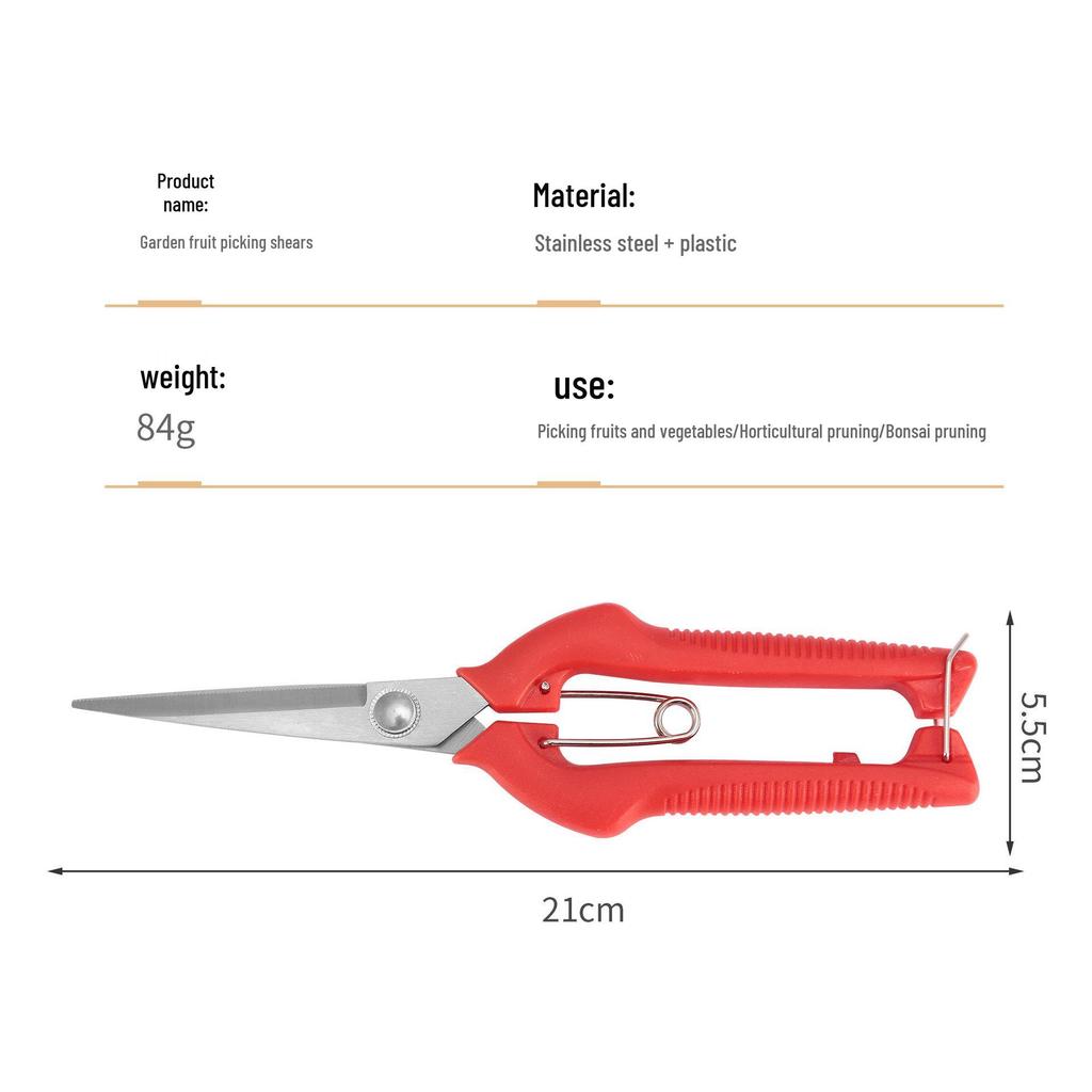 Garden Pruning and Fruit Picking Shears, Thinning Tools for Fruit Trees and Grapes