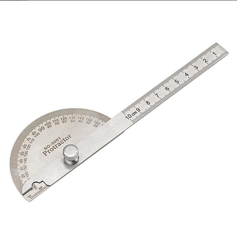 180 Graders Gradvinkelmätare Metalllinjal Vinkelmätare Rostfritt Stål Vinkelmätare Vinkelmätare Vinkelsökare Goniometer Vinkelöverförare