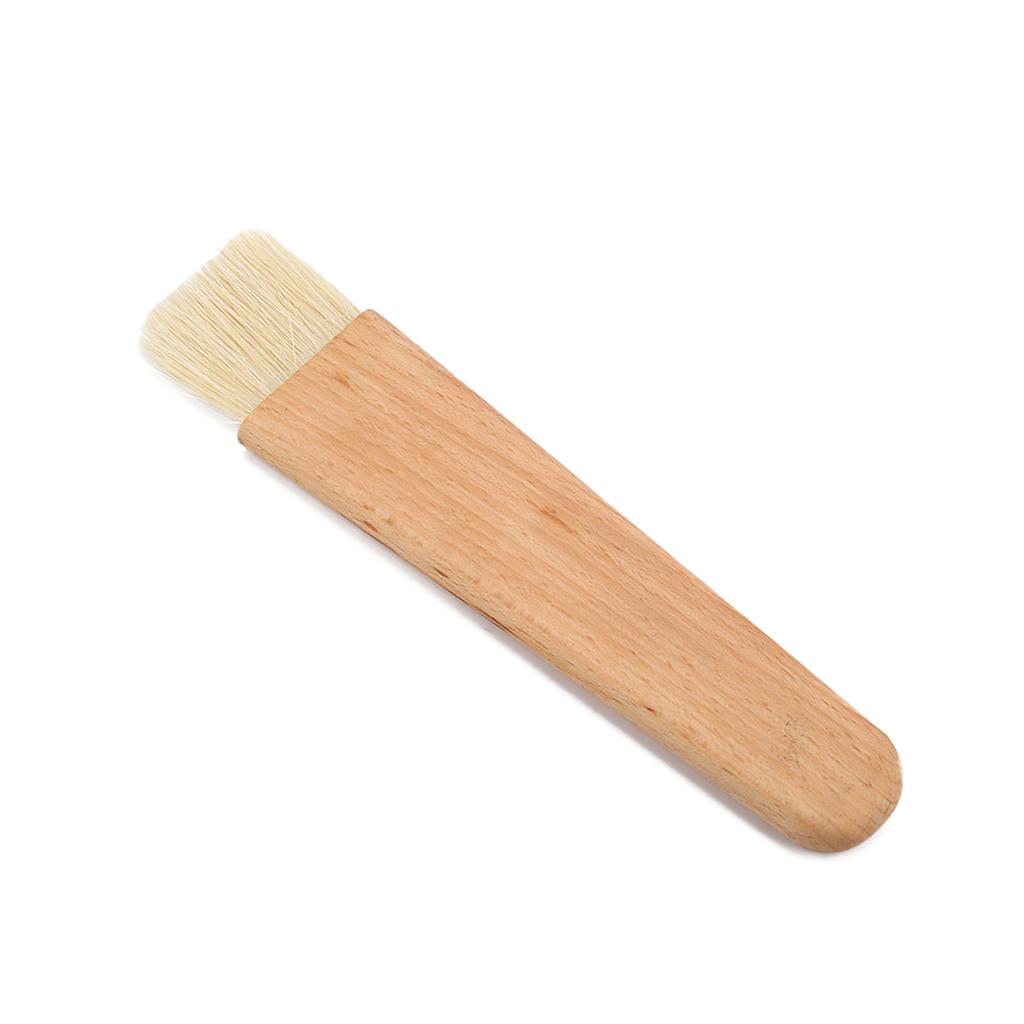 Wooden Barbecuing Brush Baking Brush Oil Sauce Butter Kitchen Tool(Flat Handle)
