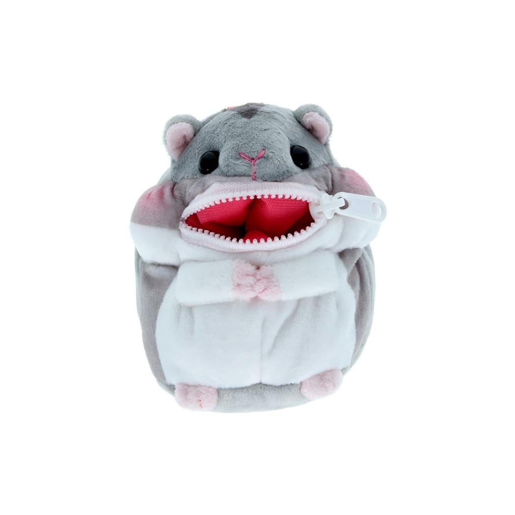 Stationery Pouch Plush Pakupaku Djungarian Hamster S2339412 Sun-Star Toy, Hoobariiz, серый