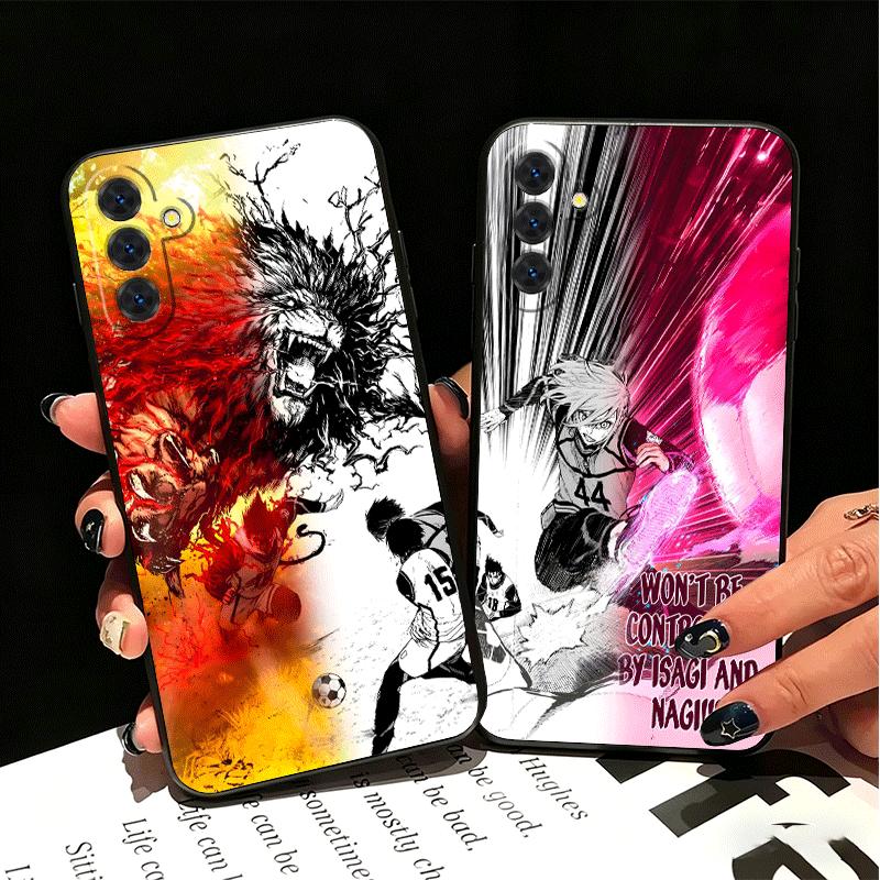 Blue L-Locks Football Anime Soft Phone Case for Samsung A17 A37 A57 A16 A26 A36 A56 A15 A25 A35 A55 A14 A24 A34 A54 A13 A23 A33