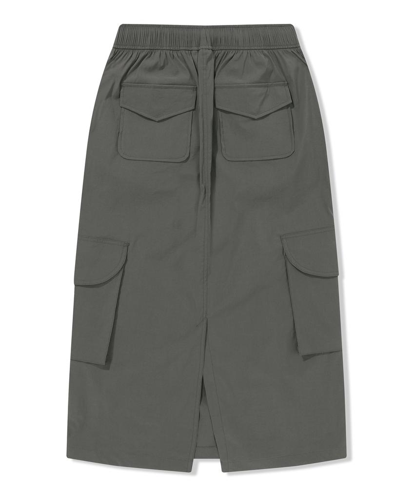 Bbc Earth Women'S Strap Cargo Belt Skirt Grey