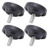 4pcs Black Furniture Leveling Feet M10 Thread Rubber Feet Bumpers  Noise Reduction