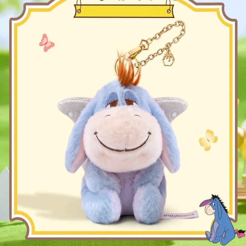 Genuine Winnie The Pooh Piglet Tigge Eeyore Plush Keychains Small Pendant School Bag Hanging Christmas Birthday Gifts Kids Toys