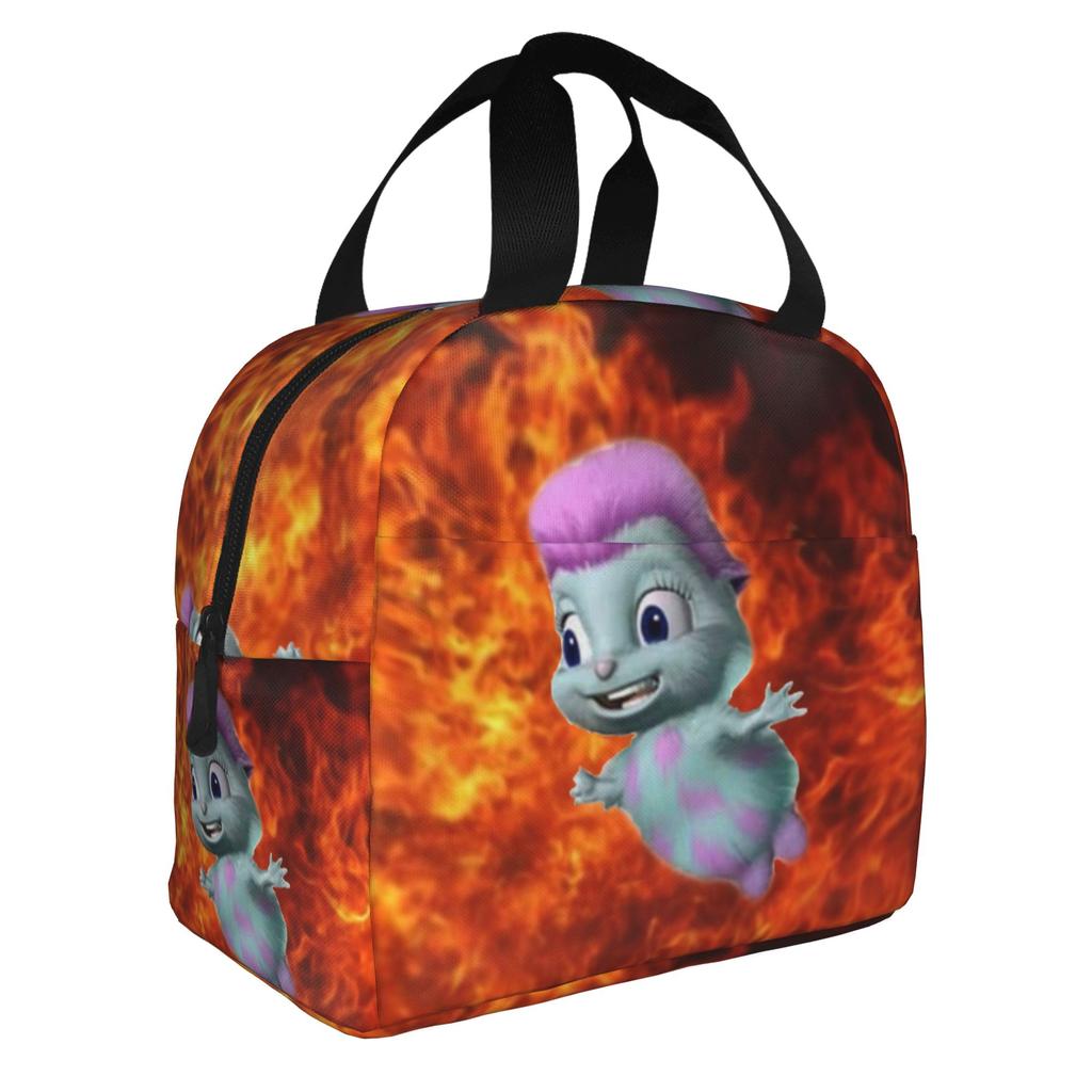 Cute Bibble Meme Lunch Bag Women Fantasy Cartoon Cooler Warm Insulated Lunch Boxes for Adult Office