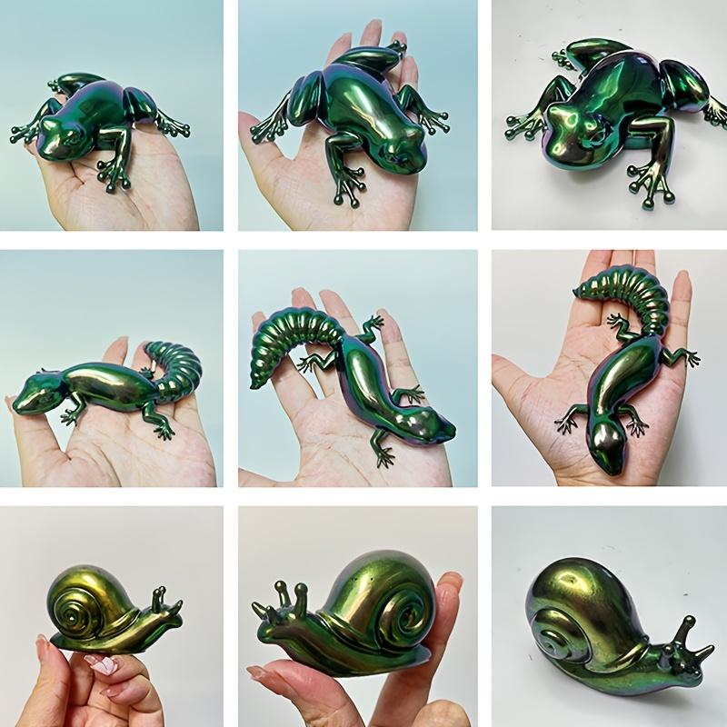 Animal epoxy resin mold, snail frog lizard shape silicone mold, used for epoxy resin casting wall tabletop, home decoration