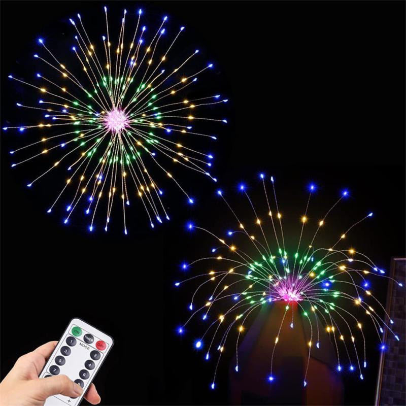 Kupferdraht Feuerwerk Led Draht Licht Fee Licht Dekoration Lampe mit 8 Explosionsmodi