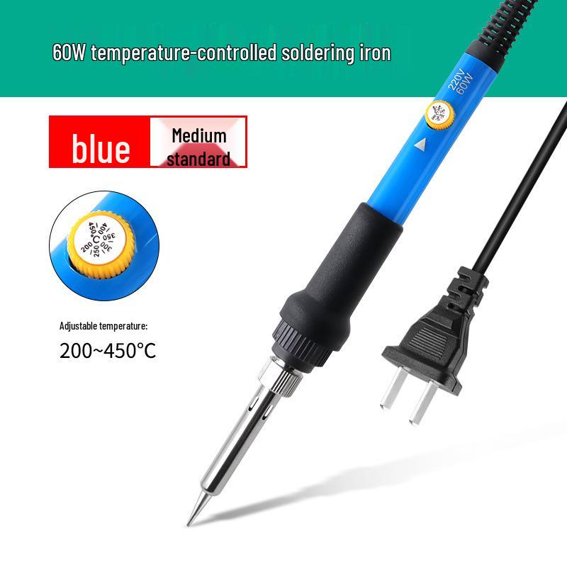 Adjustable Temperature Soldering Iron - 60W Household Tool for European/American Standards