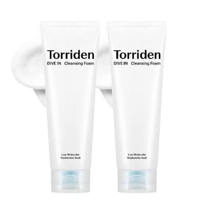 DIVE-IN Low Molecular Hyaluronic Acid Cleansing Foam 150 Ml × 2 — Deep Hydrating Gentle Cleansing Duo