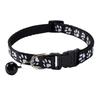 Pet Collar Dog Paw Print Bell Cat Collar Footprint Dog Collar Adjustable Collar